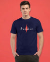 T.T. Men|Graphics Printed Tshirts For Men|Eco Friendly Fabric|Round Neck|Half Sleeves|Cotton Blended Tees For Men|Regular Fit|Big Print|Navy