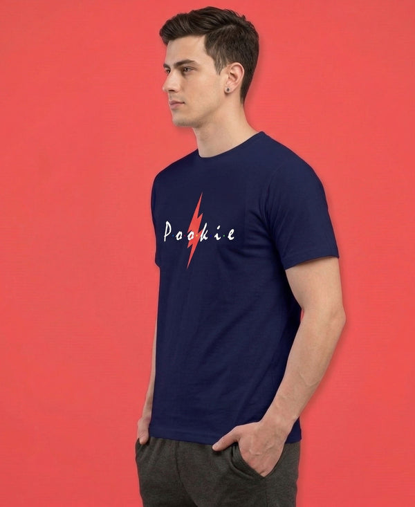 T.T. Men|Graphics Printed Tshirts For Men|Eco Friendly Fabric|Round Neck|Half Sleeves|Cotton Blended Tees For Men|Regular Fit|Big Print|Navy