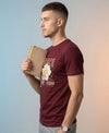 T.T. Men|Graphics Printed Tshirts For Men|Eco Friendly Fabric|Round Neck|Half Sleeves|Cotton Blended Tees For Men|Regular Fit|Big Print|Maroon
