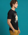 T.T. Men|Graphics Printed Tshirts For Men|Eco Friendly Fabric|Round Neck|Half Sleeves|Cotton Blended Tees For Men|Regular Fit|Big Print|Black