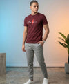 T.T. Men|Graphics Printed Tshirts For Men|Eco Friendly Fabric|Round Neck|Half Sleeves|Cotton Blended Tees For Men|Regular Fit|Big Print|Maroon