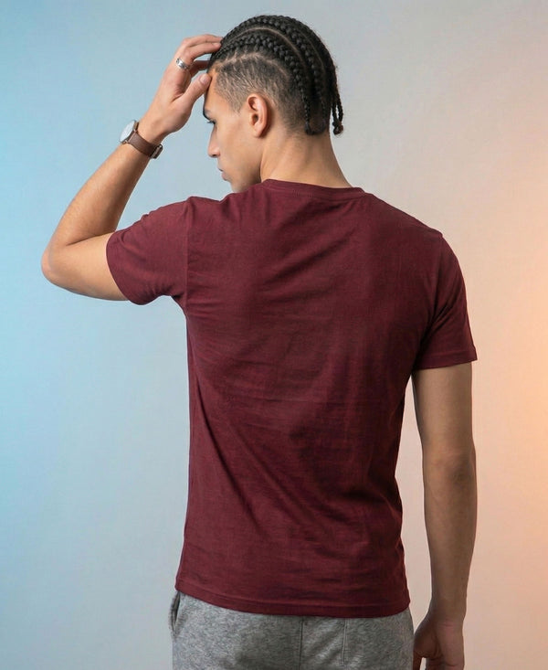 T.T. Men|Graphics Printed Tshirts For Men|Eco Friendly Fabric|Round Neck|Half Sleeves|Cotton Blended Tees For Men|Regular Fit|Big Print|Maroon