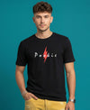 T.T. Men|Graphics Printed Tshirts For Men|Eco Friendly Fabric|Round Neck|Half Sleeves|Cotton Blended Tees For Men|Regular Fit|Big Print|Black