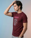T.T. Men|Graphics Printed Tshirts For Men|Eco Friendly Fabric|Round Neck|Half Sleeves|Cotton Blended Tees For Men|Regular Fit|Big Print|Maroon