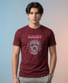 T.T. Men|Graphics Printed Tshirts For Men|Eco Friendly Fabric|Round Neck|Half Sleeves|Cotton Blended Tees For Men|Regular Fit|Big Print|Maroon