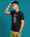 T.T. Men|Graphics Printed Tshirts For Men|Eco Friendly Fabric|Round Neck|Half Sleeves|Cotton Blended Tees For Men|Regular Fit|Big Print|Black