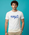 T.T. Men|Graphics Printed Tshirts For Men|Eco Friendly Fabric|Round Neck|Half Sleeves|Cotton Blended Tees For Men|Regular Fit|Big Print|White