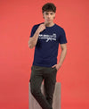 T.T. Men|Graphics Printed Tshirts For Men|Eco Friendly Fabric|Round Neck|Half Sleeves|Cotton Blended Tees For Men|Regular Fit|Big Print|Navy