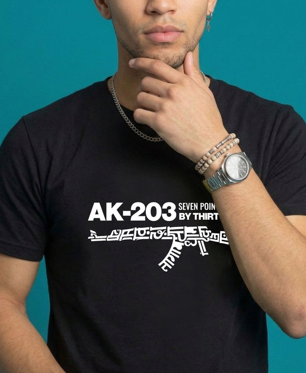 T.T. Men|Graphics Printed Tshirts For Men|Eco Friendly Fabric|Round Neck|Half Sleeves|Cotton Blended Tees For Men|Regular Fit|Big Print|Black