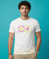 T.T. Men|Graphics Printed Tshirts For Men|Eco Friendly Fabric|Round Neck|Half Sleeves|Cotton Blended Tees For Men|Regular Fit|Big Print|White