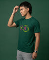 T.T. Men|Graphics Printed Tshirts For Men|Eco Friendly Fabric|Round Neck|Half Sleeves|Cotton Blended Tees For Men|Regular Fit|Big Print|Olive