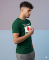 T.T. Men|Graphics Printed Tshirts For Men|Eco Friendly Fabric|Round Neck|Half Sleeves|Cotton Blended Tees For Men|Regular Fit|Big Print|Olive