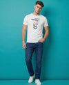 T.T. Men|Graphics Printed Tshirts For Men|Eco Friendly Fabric|Round Neck|Half Sleeves|Cotton Blended Tees For Men|Regular Fit|Big Print|White