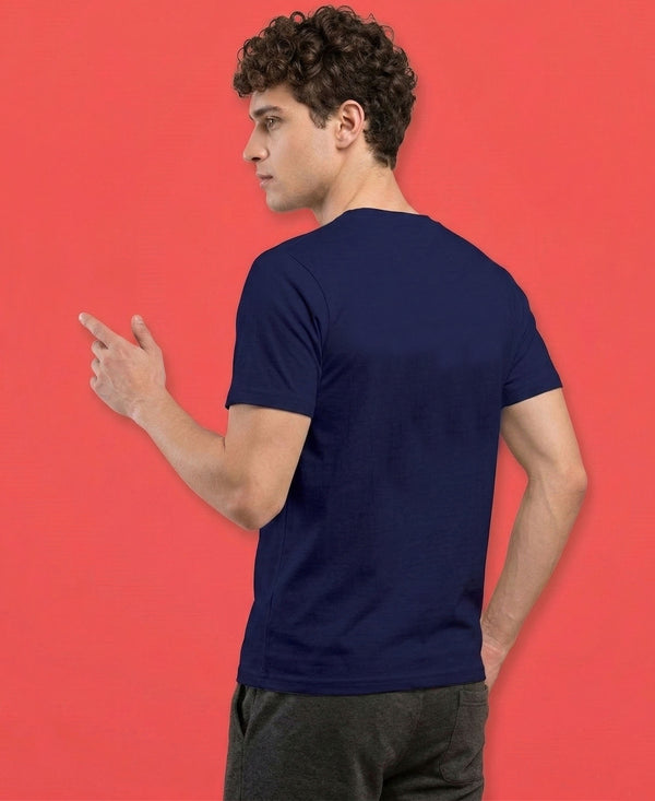 T.T. Men|Graphics Printed Tshirts For Men|Eco Friendly Fabric|Round Neck|Half Sleeves|Cotton Blended Tees For Men|Regular Fit|Big Print|Navy