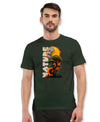 T.T. Men|Graphics Printed Tshirts For Men|Eco Friendly Fabric|Round Neck|Half Sleeves|Cotton Blended Tees For Men|Regular Fit|Big Print|Olive