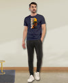 T.T. Men|Graphics Printed Tshirts For Men|Eco Friendly Fabric|Round Neck|Half Sleeves|Cotton Blended Tees For Men|Regular Fit|Big Print|Navy