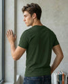 T.T. Men|Graphics Printed Tshirts For Men|Eco Friendly Fabric|Round Neck|Half Sleeves|Cotton Blended Tees For Men|Regular Fit|Big Print|Olive