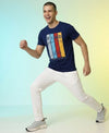 T.T. Men|Graphics Printed Tshirts For Men|Eco Friendly Fabric|Round Neck|Half Sleeves|Cotton Blended Tees For Men|Regular Fit|Big Print|Navy