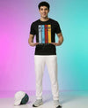 T.T. Men|Graphics Printed Tshirts For Men|Eco Friendly Fabric|Round Neck|Half Sleeves|Cotton Blended Tees For Men|Regular Fit|Big Print|Black