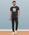 T.T. Men|Graphics Printed Tshirts For Men|Eco Friendly Fabric|Round Neck|Half Sleeves|Cotton Blended Tees For Men|Regular Fit|Big Print|Navy