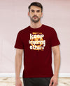 T.T. Men|Graphics Printed Tshirts For Men|Eco Friendly Fabric|Round Neck|Half Sleeves|Cotton Blended Tees For Men|Regular Fit|Big Print|Maroon