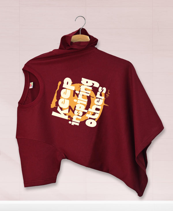 T.T. Men|Graphics Printed Tshirts For Men|Eco Friendly Fabric|Round Neck|Half Sleeves|Cotton Blended Tees For Men|Regular Fit|Big Print|Maroon