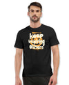 T.T. Men|Graphics Printed Tshirts For Men|Eco Friendly Fabric|Round Neck|Half Sleeves|Cotton Blended Tees For Men|Regular Fit|Big Print|Black