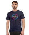 T.T. Men|Graphics Printed Tshirts For Men|Eco Friendly Fabric|Round Neck|Half Sleeves|Cotton Blended Tees For Men|Regular Fit|Big Print|Navy