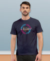 T.T. Men|Graphics Printed Tshirts For Men|Eco Friendly Fabric|Round Neck|Half Sleeves|Cotton Blended Tees For Men|Regular Fit|Big Print|Navy