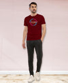 T.T. Men|Graphics Printed Tshirts For Men|Eco Friendly Fabric|Round Neck|Half Sleeves|Cotton Blended Tees For Men|Regular Fit|Big Print|Maroon