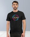 T.T. Men|Graphics Printed Tshirts For Men|Eco Friendly Fabric|Round Neck|Half Sleeves|Cotton Blended Tees For Men|Regular Fit|Big Print|Black