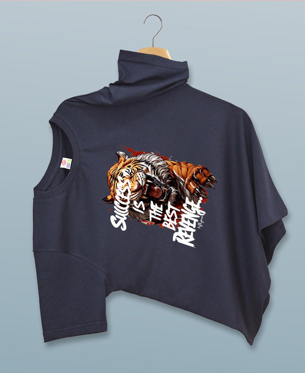 T.T. Men|Graphics Printed Tshirts For Men|Eco Friendly Fabric|Round Neck|Half Sleeves|Cotton Blended Tees For Men|Regular Fit|Big Print|Navy