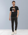 T.T. Men|Graphics Printed Tshirts For Men|Eco Friendly Fabric|Round Neck|Half Sleeves|Cotton Blended Tees For Men|Regular Fit|Big Print|Black