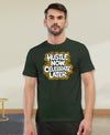 T.T. Men|Graphics Printed Tshirts For Men|Eco Friendly Fabric|Round Neck|Half Sleeves|Cotton Blended Tees For Men|Regular Fit|Big Print|Olive