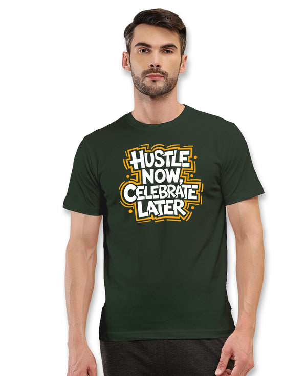 T.T. Men|Graphics Printed Tshirts For Men|Eco Friendly Fabric|Round Neck|Half Sleeves|Cotton Blended Tees For Men|Regular Fit|Big Print|Olive