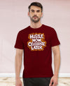 T.T. Men|Graphics Printed Tshirts For Men|Eco Friendly Fabric|Round Neck|Half Sleeves|Cotton Blended Tees For Men|Regular Fit|Big Print|Maroon