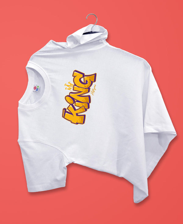T.T. Men|Graphics Printed Tshirts For Men|Eco Friendly Fabric|Round Neck|Half Sleeves|Cotton Blended Tees For Men|Regular Fit|Big Print|White