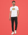 T.T. Men|Graphics Printed Tshirts For Men|Eco Friendly Fabric|Round Neck|Half Sleeves|Cotton Blended Tees For Men|Regular Fit|Big Print|White