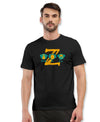 T.T. Men|Graphics Printed Tshirts For Men|Eco Friendly Fabric|Round Neck|Half Sleeves|Cotton Blended Tees For Men|Regular Fit|Big Print|Black