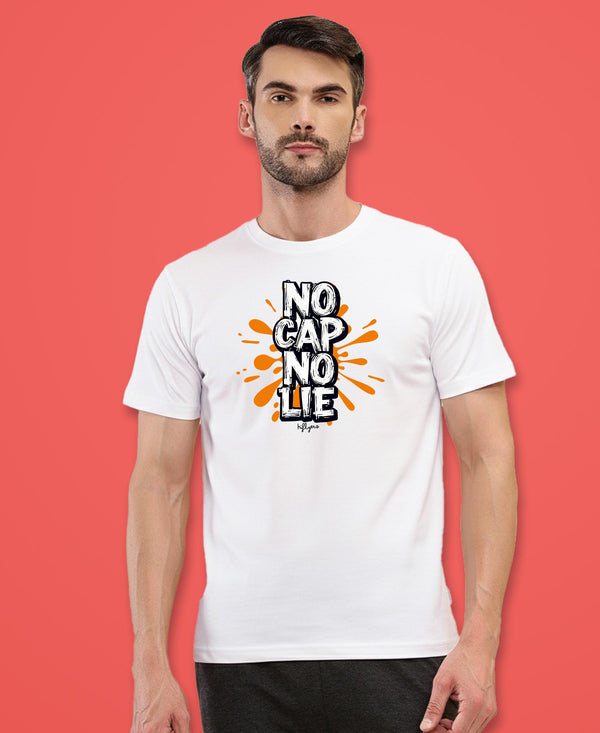T.T. Men|Graphics Printed Tshirts For Men|Eco Friendly Fabric|Round Neck|Half Sleeves|Cotton Blended Tees For Men|Regular Fit|Big Print|White