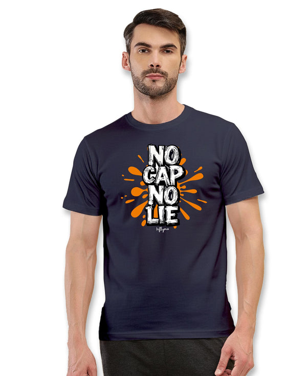 T.T. Men|Graphics Printed Tshirts For Men|Eco Friendly Fabric|Round Neck|Half Sleeves|Cotton Blended Tees For Men|Regular Fit|Big Print|Navy