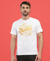 T.T. Men|Graphics Printed Tshirts For Men|Eco Friendly Fabric|Round Neck|Half Sleeves|Cotton Blended Tees For Men|Regular Fit|Big Print|White