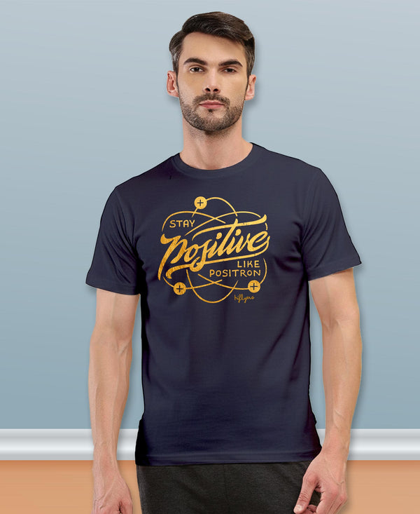 T.T. Men|Graphics Printed Tshirts For Men|Eco Friendly Fabric|Round Neck|Half Sleeves|Cotton Blended Tees For Men|Regular Fit|Big Print|Navy