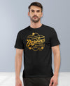 T.T. Men|Graphics Printed Tshirts For Men|Eco Friendly Fabric|Round Neck|Half Sleeves|Cotton Blended Tees For Men|Regular Fit|Big Print|Black
