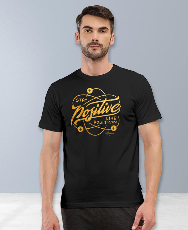 T.T. Men|Graphics Printed Tshirts For Men|Eco Friendly Fabric|Round Neck|Half Sleeves|Cotton Blended Tees For Men|Regular Fit|Big Print|Black
