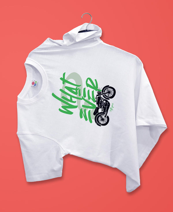 T.T. Men|Graphics Printed Tshirts For Men|Eco Friendly Fabric|Round Neck|Half Sleeves|Cotton Blended Tees For Men|Regular Fit|Big Print|White