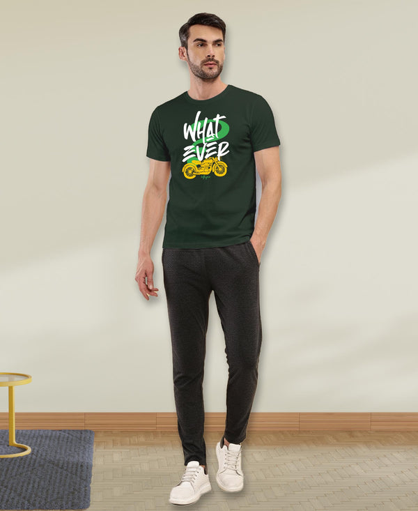 T.T. Men|Graphics Printed Tshirts For Men|Eco Friendly Fabric|Round Neck|Half Sleeves|Cotton Blended Tees For Men|Regular Fit|Big Print|Olive