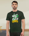T.T. Men|Graphics Printed Tshirts For Men|Eco Friendly Fabric|Round Neck|Half Sleeves|Cotton Blended Tees For Men|Regular Fit|Big Print|Olive