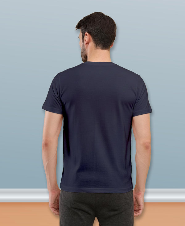 T.T. Men|Graphics Printed Tshirts For Men|Eco Friendly Fabric|Round Neck|Half Sleeves|Cotton Blended Tees For Men|Regular Fit|Big Print|Navy