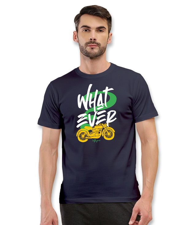 T.T. Men|Graphics Printed Tshirts For Men|Eco Friendly Fabric|Round Neck|Half Sleeves|Cotton Blended Tees For Men|Regular Fit|Big Print|Navy